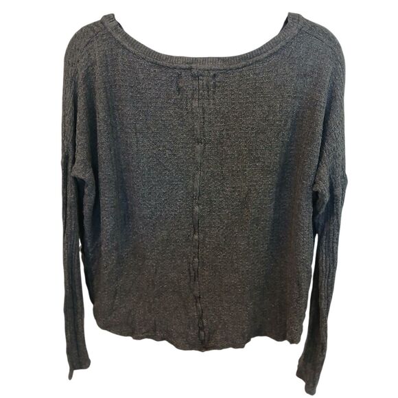 Velvet for Calypso St. Barth Womens Gray Waffle Knit Pullover Sweater Top Size M - Picture 2 of 10